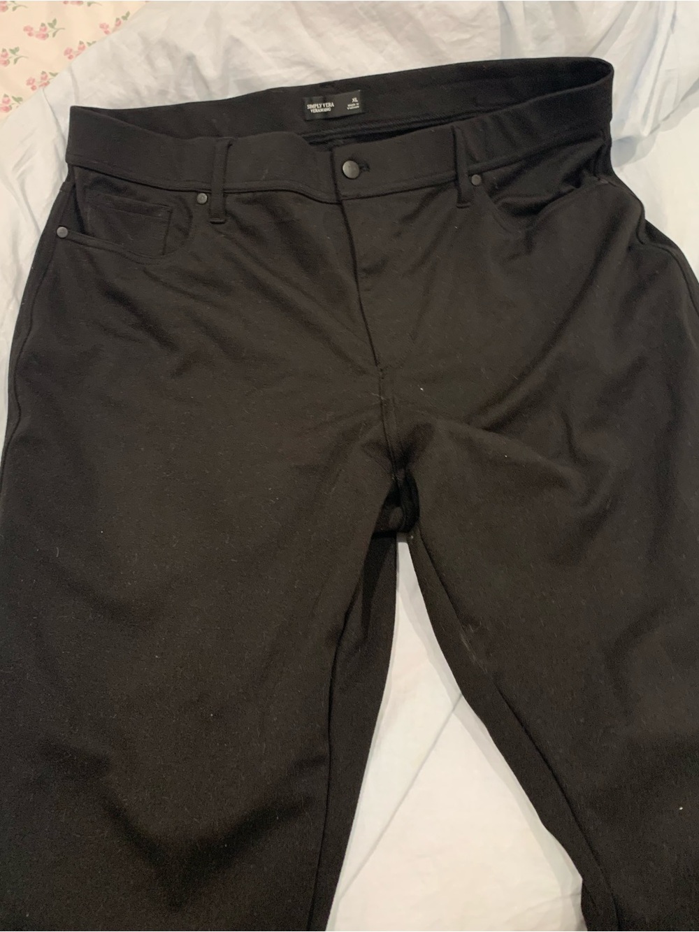 Simply Vera Vera Wang Black Stretch Slim Pants